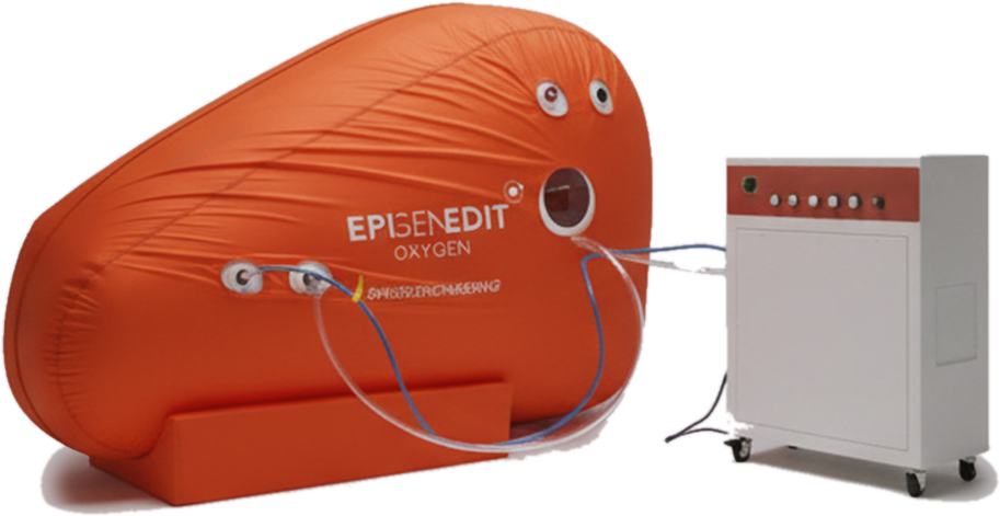 Hyperbare Sauerstoffkammer von EpigenEdit mit Steuergerät